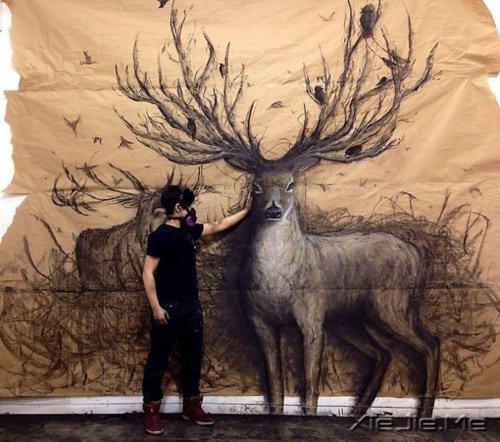 墙壁3D绘画图片